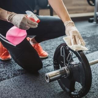 トレーニング器具の消毒